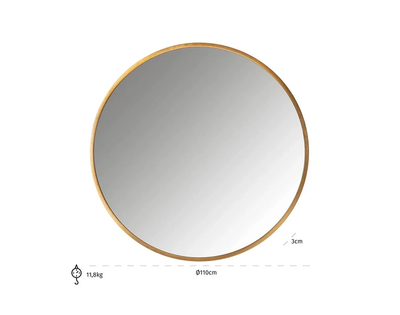 Spiegel Maevy Goud 110Ø by Richmond Interiors
