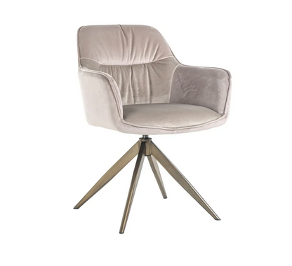 Stoel Aline Khaki Velvet - brandvertragend - depauwwonen