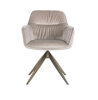 Stoel Aline Khaki Velvet - brandvertragend - depauwwonen