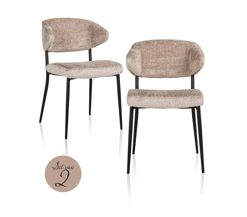 Stoel Bea Sheep Nature - set van 2 - depauwwonen