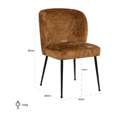 Stoel Fallon Cognac - depauwwonen