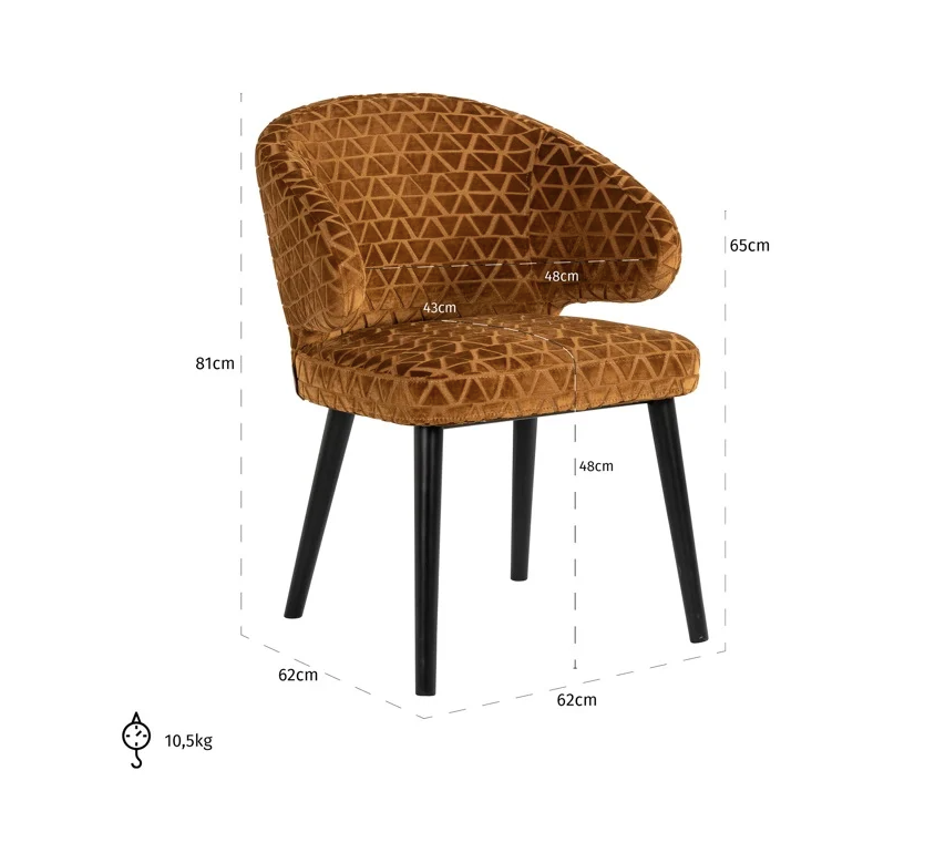 Stoel Indigo Gold - depauwwonen