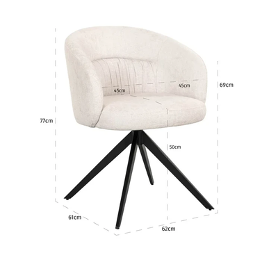 Stoel Olivia Biscotti - draaipoot by Richmond Interiors