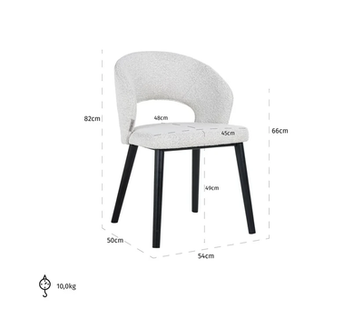 Stoel Savoy White Bouclé by Richmond Interiors
