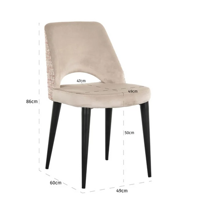 Stoel Tabitha Khaki/Rose - depauwwonen