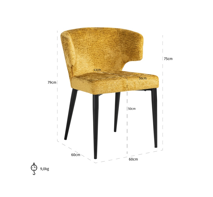 Stoel Taylor Mustard Fusion - depauwwonen
