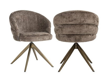 Eetkamerstoel Zendaya Stone Chenille - depauwwonen