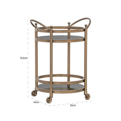 Trolley Hendricks Messing (Geborsteld Goud) by Richmond Interiors