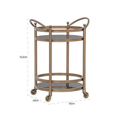 Trolley Hendricks Messing (Geborsteld Goud) - depauwwonen