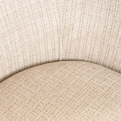 Lichte beige Serenity stoel van Richmond Interiors met draaipoot, comfortabel zitmeubel met modern ontwerp
