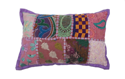 Kussen India Patchwork 30x20cm in 6 kleuren. by Rocaflor