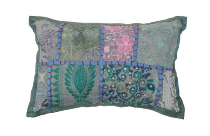 Kussen India Patchwork 30x20cm in 6 kleuren. - depauwwonen