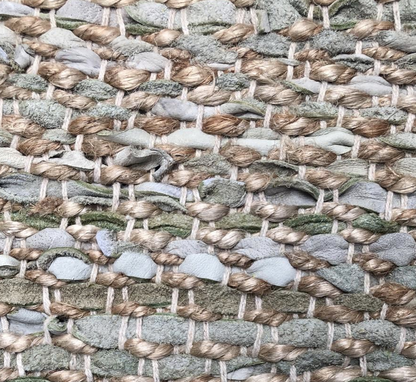 Vloerkleed leer - salie/jute in 4 maten - depauwwonen