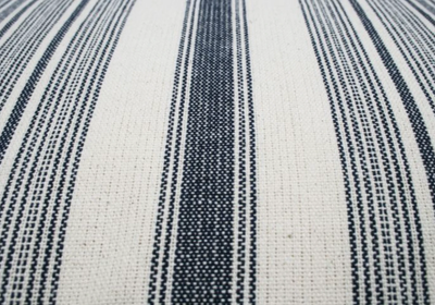 Kussen Kleine Streep Blauw/Wit 50x30cm by Rocaflor