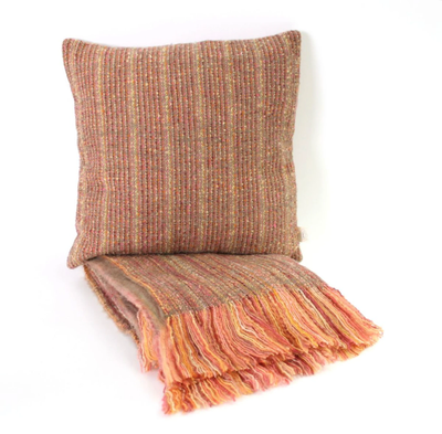 Kussen Mohair Multi Koraal 50x50cm by Rocaflor