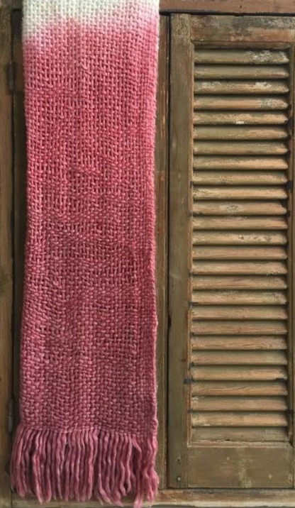 Deken acryl ombre effect in twee kleuren. - depauwwonen