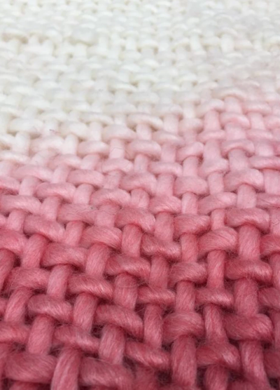 Deken acryl ombre effect in twee kleuren. by Rocaflor