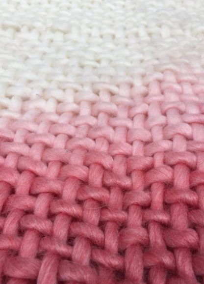 Deken acryl ombre effect in twee kleuren. - depauwwonen