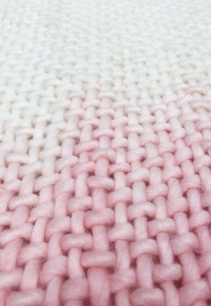 Deken acryl ombre effect in twee kleuren. - depauwwonen