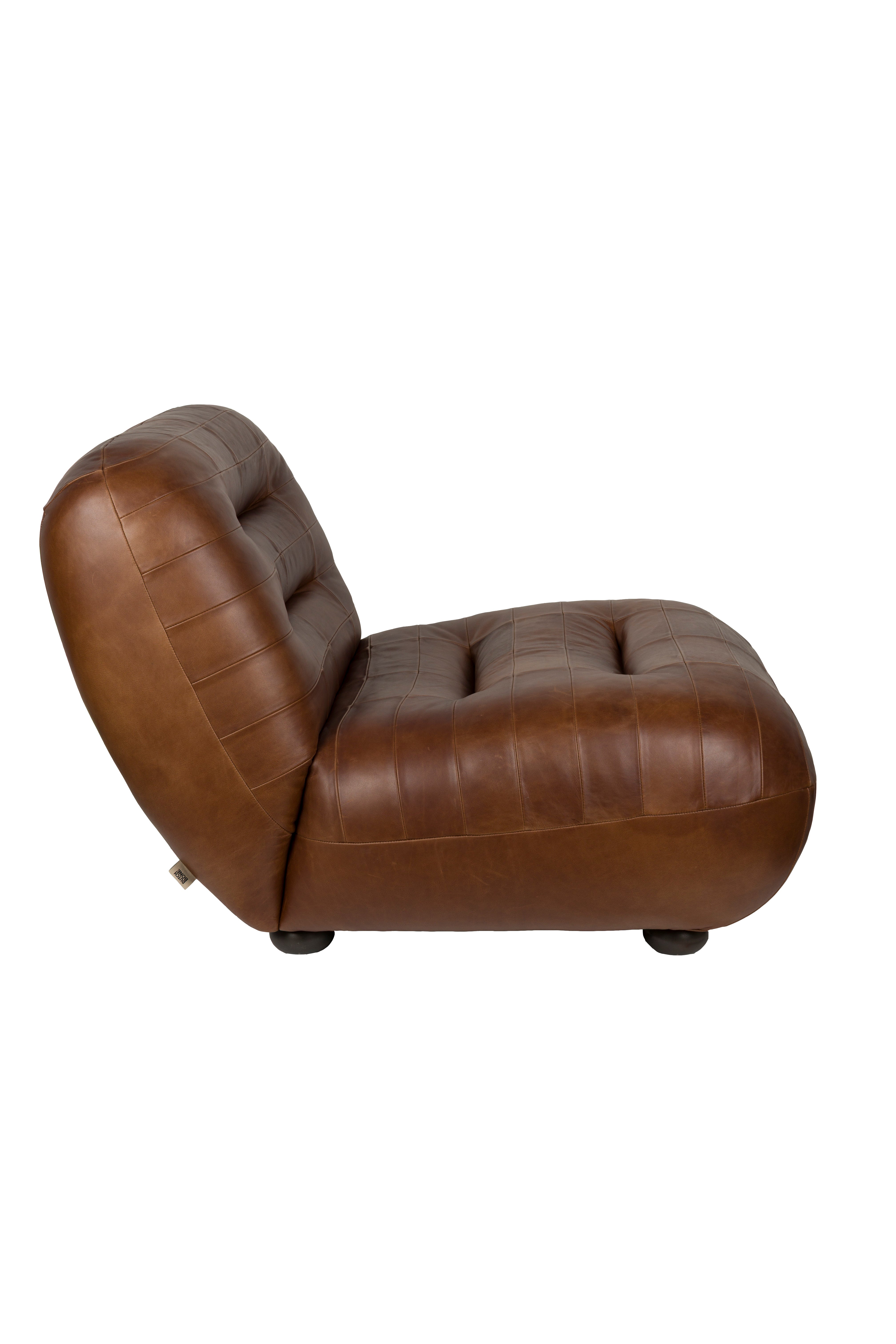 Lounge Chair Wyatt Wax Leather Chocolate