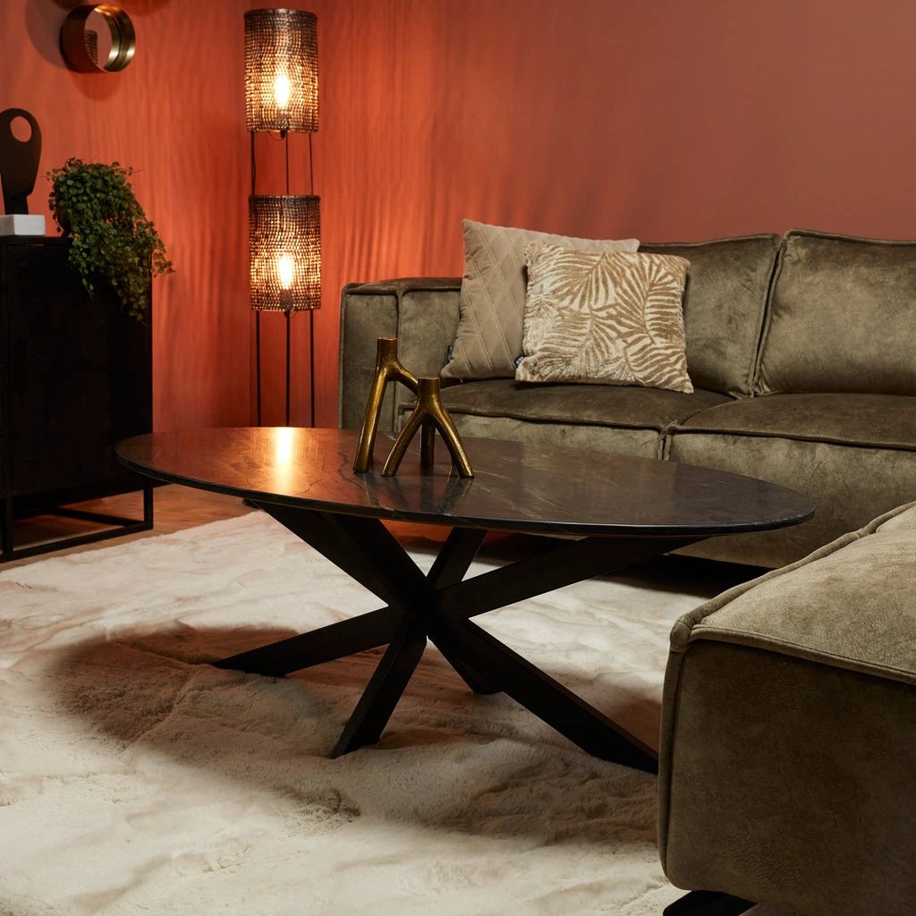 Salontafel Faye | Ovaal | Zwart marmer by Starfurn