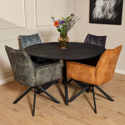 Eetkamerstoel Dani | Velvet Light Blue | Set van 2 by Starfurn