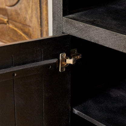 Boekenkast Brussels Black | 5 compartments - 2 doors - depauwwonen