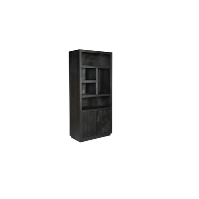 Boekenkast Brussels Black | 5 compartments - 2 doors by Starfurn