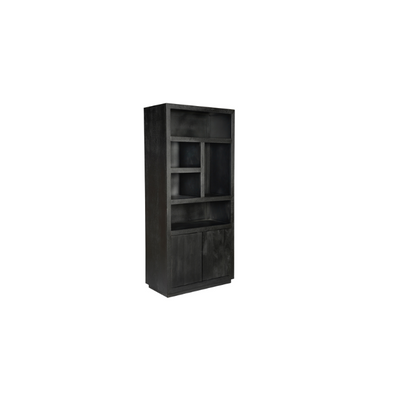 Boekenkast Brussels Black | 5 compartments - 2 doors - depauwwonen