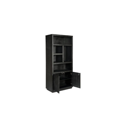 Boekenkast Brussels Black | 5 compartments - 2 doors - depauwwonen