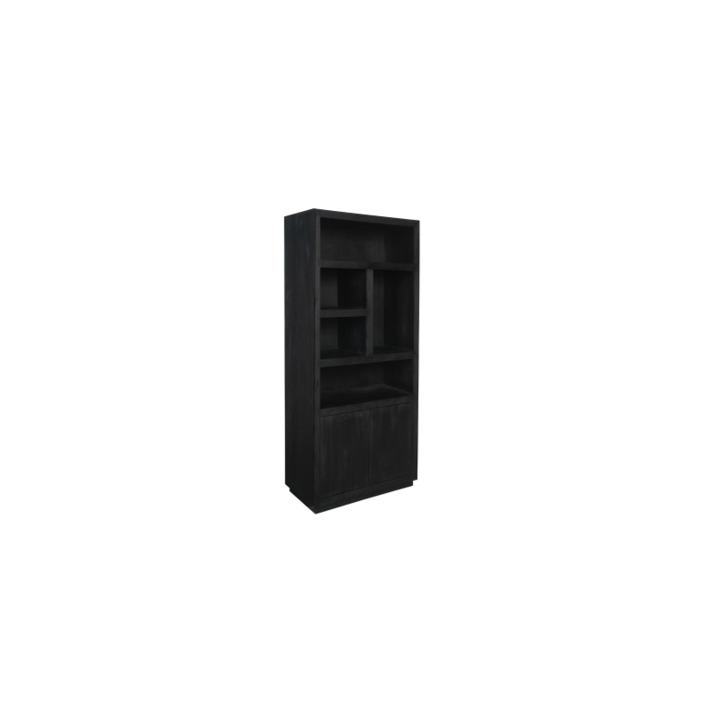 Boekenkast Brussels Black | 5 compartments - 2 doors - depauwwonen