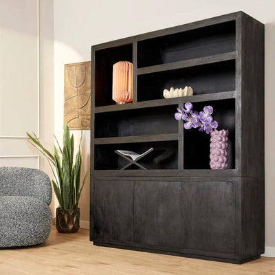 Boekenkast Brussels Black XL | 160 cm by Starfurn