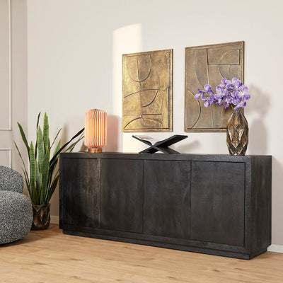 Dressoir Brussel Zwart 4 deuren | 200 cm by starfurn