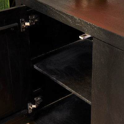 Dressoir Brussel Zwart 4 deuren | 200 cm by starfurn