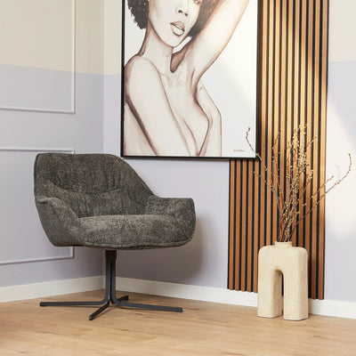 Fauteuil Mila | Donkergrijs by Starfurn