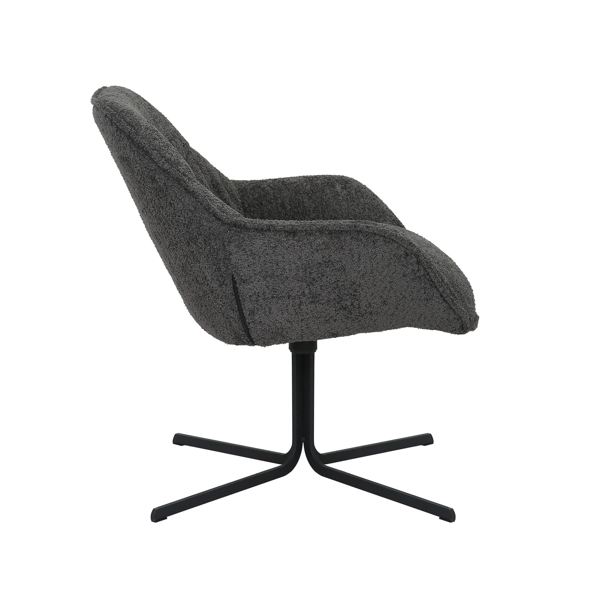 Fauteuil Mila | Donkergrijs by Starfurn
