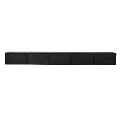 Zwevend Tv meubel Vision Black | 280 cm by Starfurn