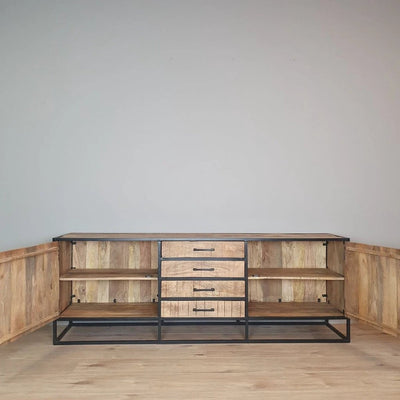 Dressoir Denver | Mangohout en staal | 210 cm by Starfurn