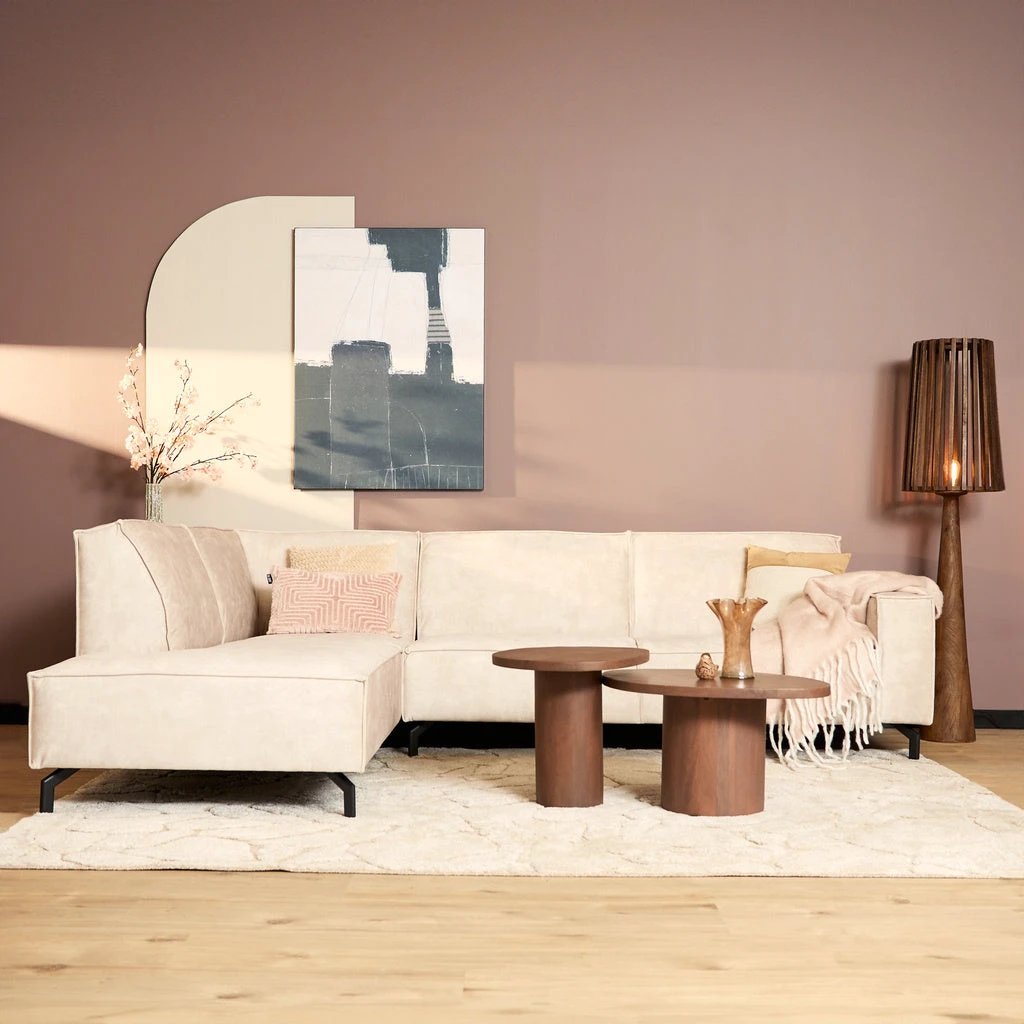 MySofa Floris | Divan Links + 2,5 zits | Beige | Velvet by Starfurn