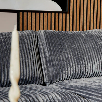 MySofa hoekbank Teddy | Antraciet | Divan Links + 2,5 zits by Starfurn