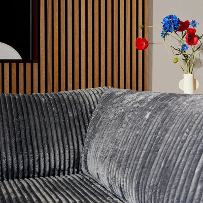 MySofa hoekbank Teddy | Antraciet | Divan Links + 2,5 zits by Starfurn