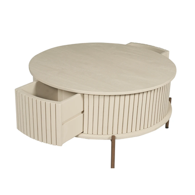 Salontafel Madison Sand | 80 cm | Rond by Starfurn
