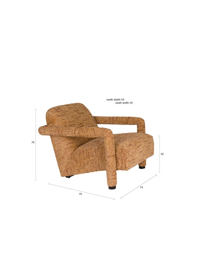 Fauteuil Kent Ochre by Dutchbone