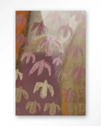 Moderne wanddecoratie van Urban Cotton met glaskunstwerk en kunstprint van een vogelperspectief, geschikt als muurdecoratie.