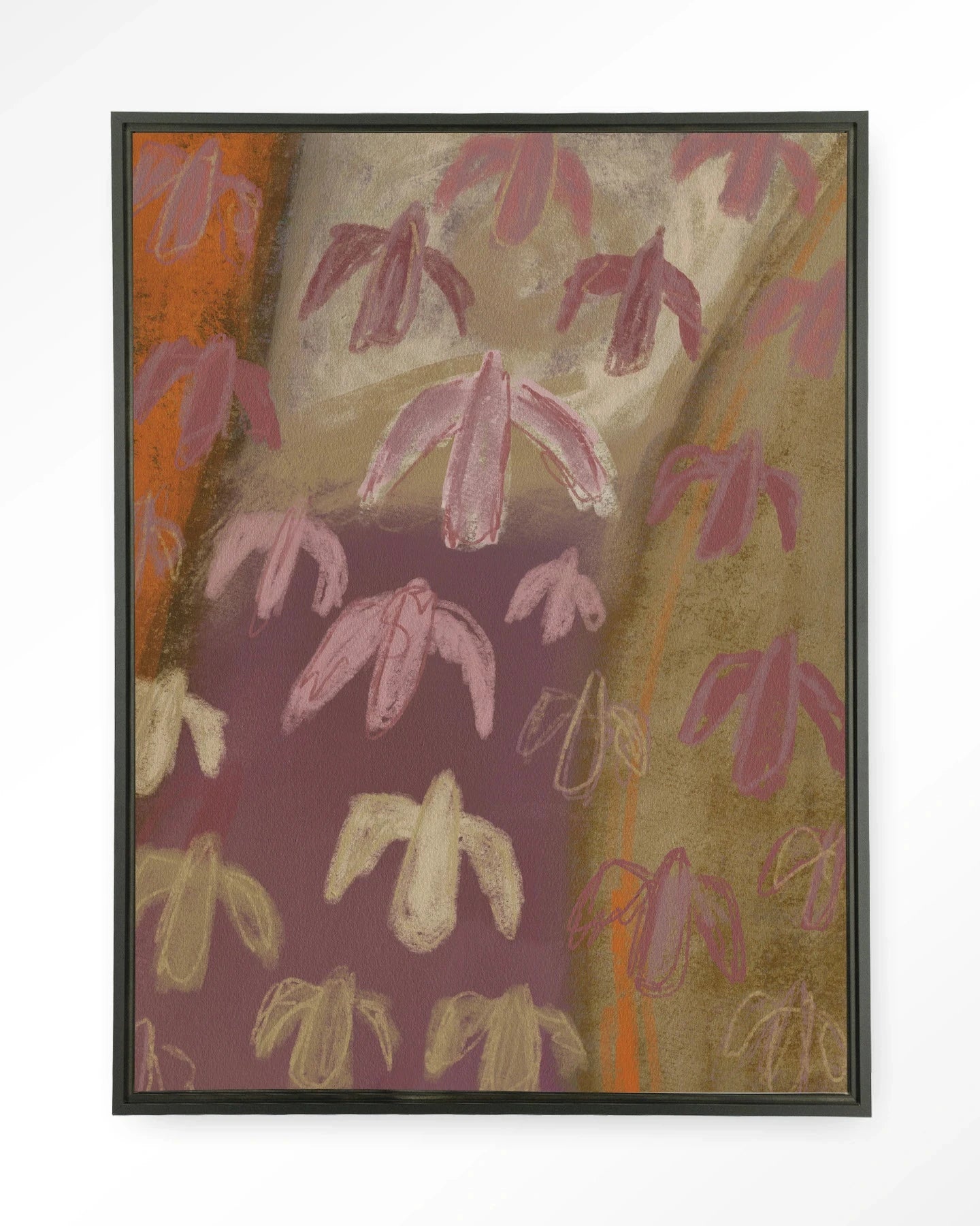 Moderne wanddecoratie van Urban Cotton met vogels uitzicht, wandkleed met zwart frame en glasart, stijlvolle kunst voor in huis