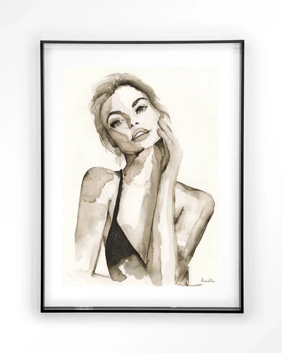 A Woman's Face - Moderne Wanddecoratie | Artprint, Glass Art & Wandkleed by Urban Cotton