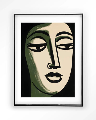Artemis kunstprint in zwart acryl frame, moderne wanddecoratie met abstract ontwerp van Urban Cotton.