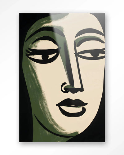 Moderne wanddecoratie van Urban Cotton, artprint en glas kunstwerk met abstract patroon voor stijlvolle muurversiering