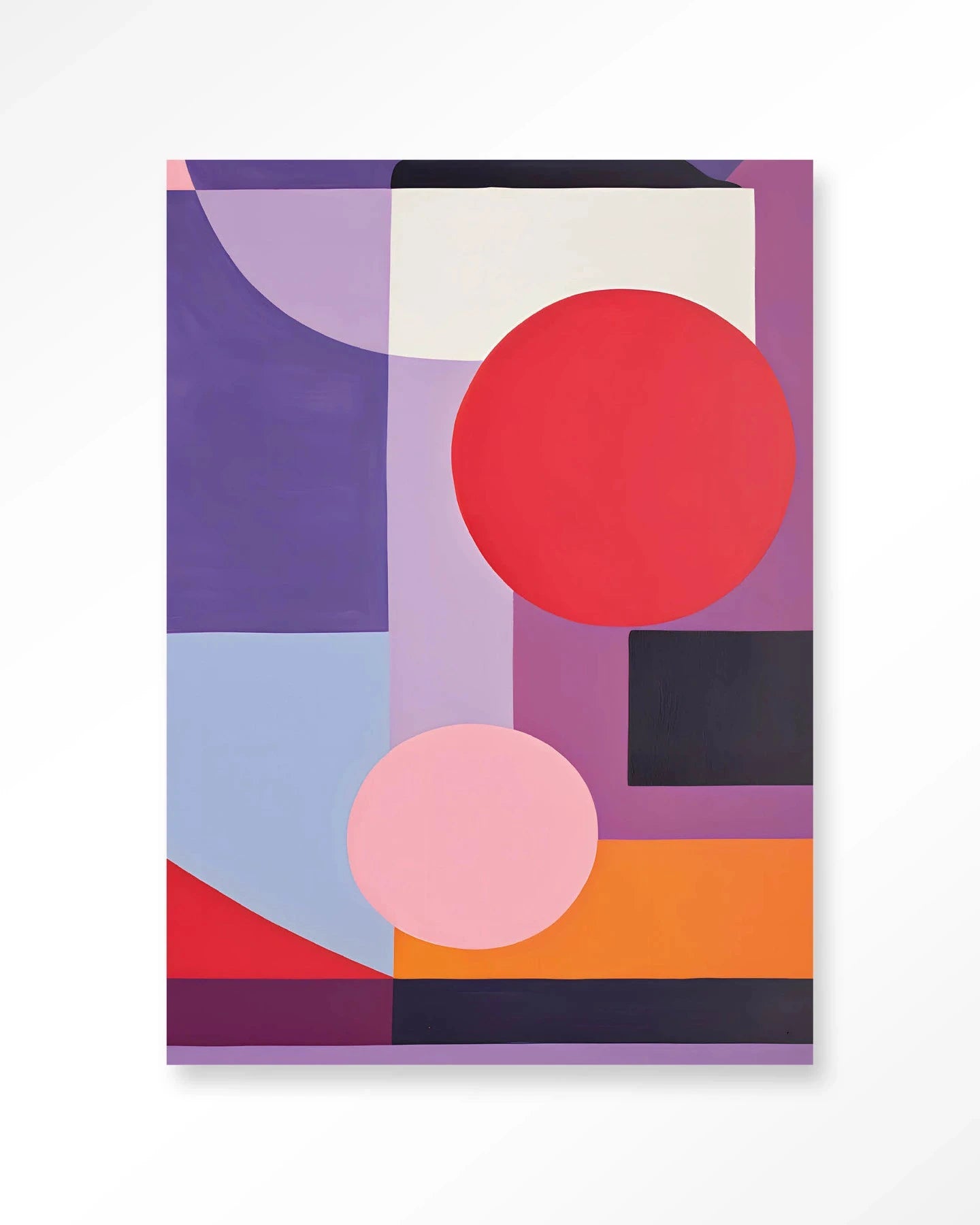 Moderne wanddecoratie van Urban Cotton, kunstprint met glazen kunst en wandkleed, opvallend design voor interieur.