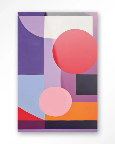 Modern kunstwanddecoratie van Urban Cotton met glasart en wandkleed met abstract ontwerp, geschikt voor stijlvolle interieuraccenten.